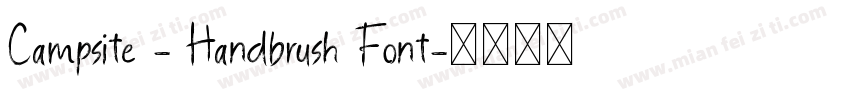 Campsite - Handbrush Font字体转换